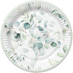  Virág Eucalyptus Twigs papírtányér 8 db-os 18 cm (PKK050969) - perfectbaby
