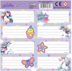 DERFORM Unikornis füzetcímke 8 db/ív, többféle (NNZJR16) (DFM-NNZJR16)