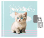 Starpak Cicás napló kulccsal, 13x13cm, pawsitive (STK-558501)