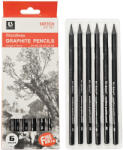  Grafitceruza készlet, 6 db-os, 8B-2H, hatszögletű, famentes, Sketch Art Set (WGH06175) (KNC-005051)
