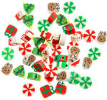 DP CRAFT Polimer agyaggyöngyök, karácsonyi minták és formák, 1cm-es, 48 db/csomag (DPC-GRKO-141)