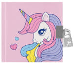 Starpak Unikornis napló kulccsal, 13x13cm, rózsaszín (558484) (STK-558484)