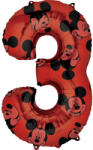 AMSCAN Mickey egér Red fólia lufi 3-as 66 cm (DPA4013301)