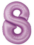  Levendula 8-as Lavender Mat szám fólia lufi 76 cm (MLG158816) - perfectbaby