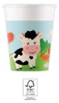 PROCOS Farm Party papír pohár 8 db-os 200 ml FSC (PNN94175)