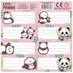 DERFORM Pandás füzetcímke 8 db/ív, többféle (NNZPA10) (DFM-NNZPA10)