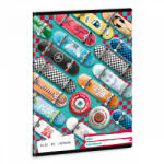 Ars Una Rollin' Mania, gördeszkás tűzött füzet A/5, 32 lap vonalas 1. osztály (14-32) (ARS-53582287)