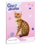 Ars Una Cuki állatok tűzött füzet A/5, 32 lap vonalas 1. osztály (14-32), bengáli macska (ARS-53584250)