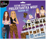 DERFORM Divattervező készlet sablonokkal és matricákkal, Kidea (DFM-ZPS10KA)