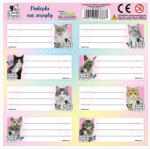 DERFORM Cleo and Frank füzetcímke 8 db/ív, cicás, többféle (DFM-NNZCFK)