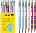 Grafitceruza radírral írástanuláshoz, vastag, háromszög test, HB, Interdruk BEBE (STK-562188)
