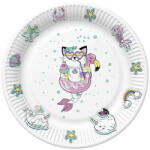  Állatos Cat Vibes papírtányér 8 db-os 18 cm (PKK050945) - perfectbaby