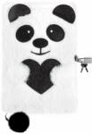 DERFORM Pandamacis napló kulccsal, plüss, 15x22cm, Kidea (DFM-PPZKP)