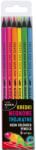 DERFORM Színes ceruzakészlet, 6 db-os, neon, Kidea (DFM-KNT6KA)