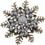  Bronz Színű Szintetikus Kagyló Hópehely Bross Kitűző