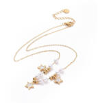  Arany Színű Nemesacél Gyöngyház Csillag Szintetikus Kagyló Gyöngy Nyaklánc