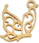  Arany Színű Nemesacél Lepke Pillangó Charm