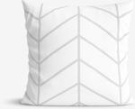 Goldea față de pernă 100% bumbac - zig-zag gri pe alb 70 x 90 cm