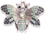  Ezüst Színű Strasszos Bogár Bross Kitűző