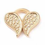 Arany Színű Nemesacél Szív Angyalszárny Lepke Pillangó Charm