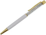 Labradorit Ásványtörmelékkel Töltött Fehér-Arany Színű Golyóstoll