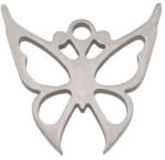  Ezüst Színű Nemesacél Lepke Pillangó Charm