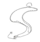  Ezüst Színű Nemesacél Cirkónia Strasszos Dupla Nyaklánc