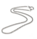  Ezüst Színű Nemesacél Charm Nyaklánc - gyongykavics - 7 000 Ft