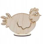 Loveart Rétegelt Lemezből Készült Dekoráció Fából készült tyúk dekoráció az állványon (LVSK-2187)