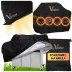 1X Nagy Gázgrill Huzat Vízálló Tok 145x61x117 cm Védő (Pokrowiec na grilla 61 x 145 x 117 cm)
