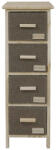 AdTrend Comoda lemn maro textil negru 26 x 32 x 80 cm (120277) Comoda