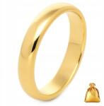 Golden Celebrity Arany Karikagyűrű Sebészeti Acélból, Női , Klasszikus 4 MM 10-ES Méret (Pozłacana obrączka stal nierdzewna damska 18k)