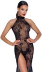  Дълга рокля от тюл с флорални мотиви, размер L - Noir Handmade F239 (NOIR000027)