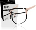  Вибриращ страп-он, силиконово дилдо, 15см. - Silicone Strap-on Flesh (D-221275)