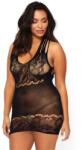  Мини рокля с флорална дантела, плюс размер - Mini Dress (LEGAV07640)
