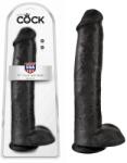  Пенис дилдо с вакуумна основа, 42см. - King Cock Black (PIPE553523)