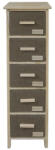 AdTrend Comoda lemn maro textil maro negru 26 x 32 x 98 cm (120280) Comoda