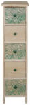AdTrend Comoda lemn natur verde 26 x 32 x 98 cm (120268) Comoda