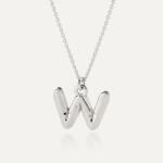 Giorre Nyaklánc felfújható W betűvel, 925 ezüst, platina bevonattal hossza 38 cm
