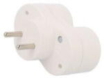 Pawbol D. 3802 Conector AC supply splitter Layout 2P Type round white 16A PAWBOL (PD.3802) - habo