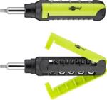 Goobay Set surubelnita cu clichet 8biti CrV si 5 tubulare 3x Phillips PH0 PH1 PH2 3x Capete plane 3mm 5mm 6mm 2x Torx T15 T20 1x adapto (74001) - habo Surubelnita