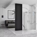 Rea Cabina dus cu cadita semirotunda Rea Look cu doua usi culisante 80x80 crom lucios (KPL-10005)