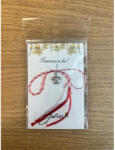 Flippy Martisor Traditional, Jolie, Model BROASCA TESTOASA, cu Snur Impletit Alb Rosu, 8.5 x 5.5 cm. Argintiu (teo-165714)