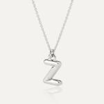 Giorre Nyaklánc felfújható Z betűvel, 925 ezüst, platina bevonattal hossza 38 cm
