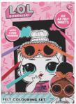 Durabo L. o. l. Surprise velúr kifestőkönyv, 4 db-os filclap szett A5 Lol (3202658)