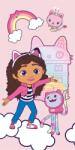 Jerry Fabrics Pamut frottír törölköző 70x140 cm - Gabby's Dollhouse 03 (J-24TW021)