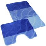 Kvalitex Fürdőszoba és WC szőnyeg 60x100 + 60x50 cm - Hullámkék (K-40042820001)