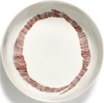 Serax Farfurii adânci Feast, 22 cm, alb-roșu, 2 buc (B8921008C)