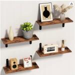  Fali polc, 4 db-os akasztós fali polc szett, tároló (1234)