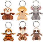  Kulcstartó, vadállatok, 10 cm plüss, 6 féle - vegyesbolt